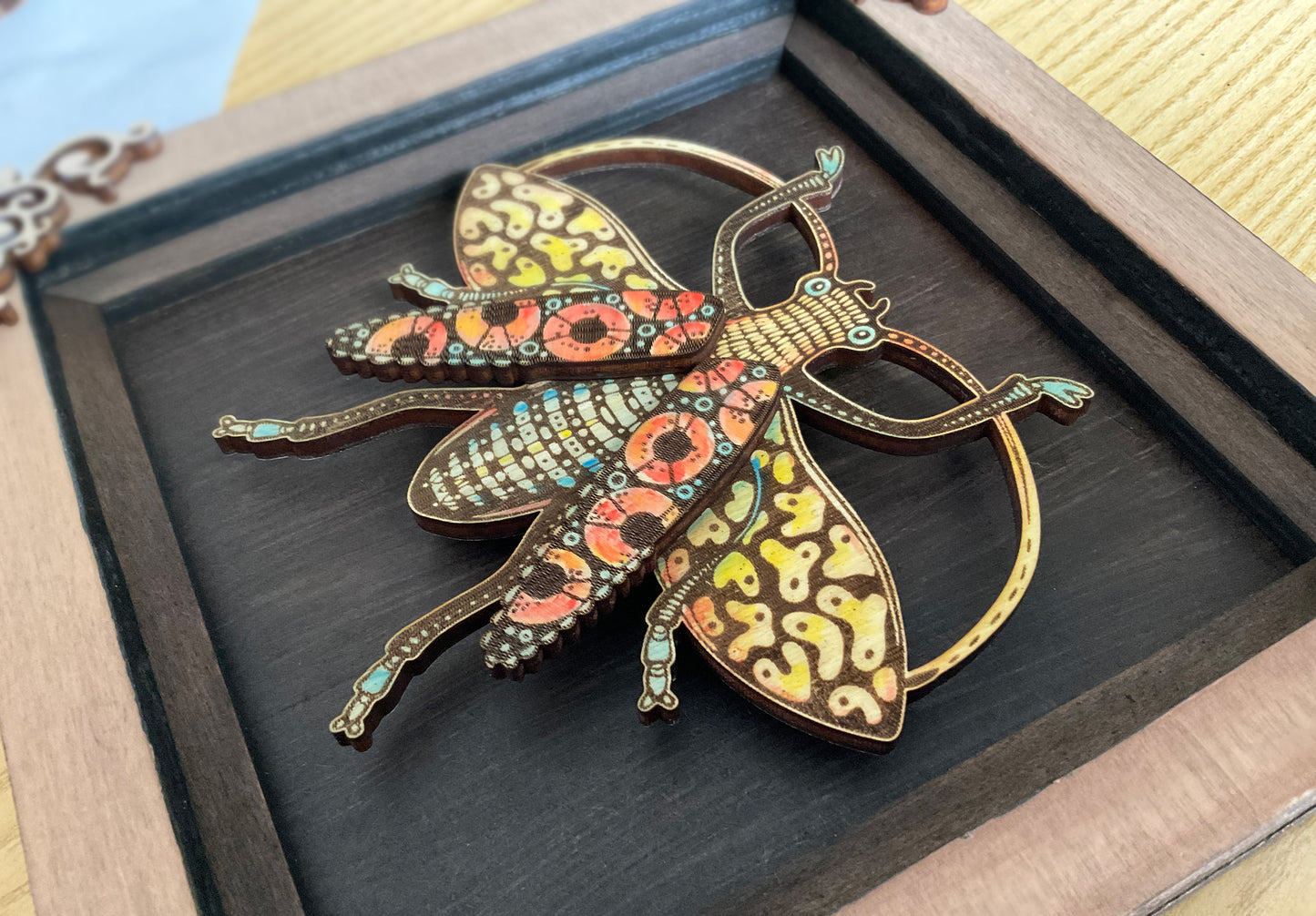 Beetle Laser Cut File - Insect Wall Art - DIY Bug for Wood Crafts