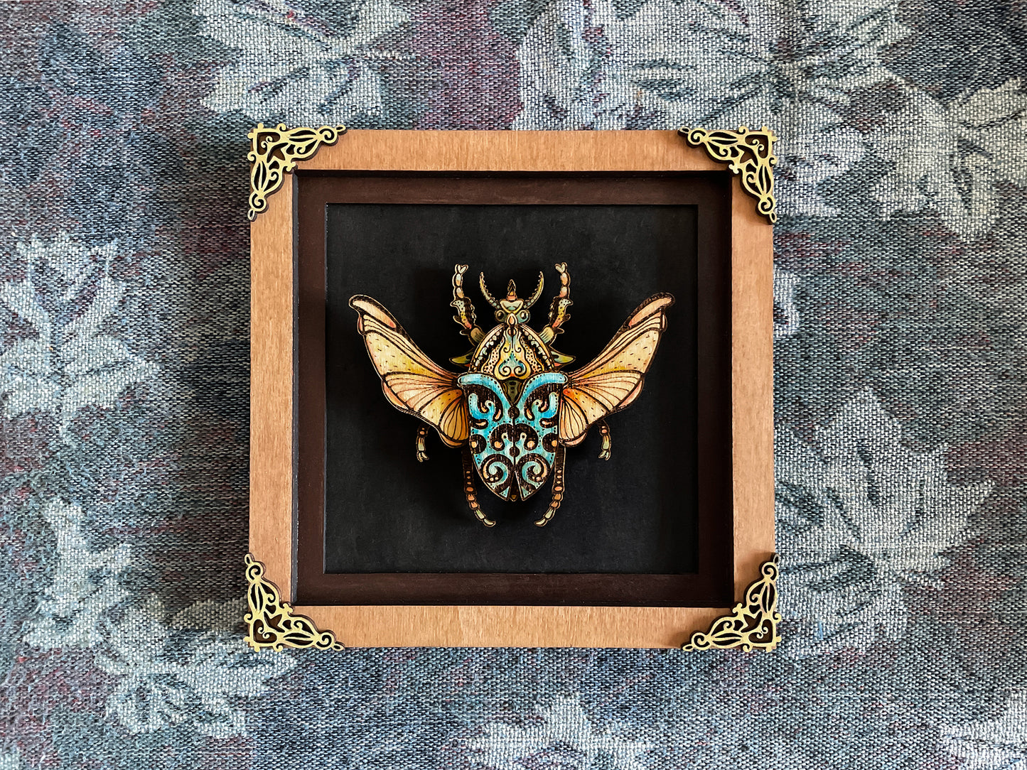 Beetle Wall Art, Decorative Insect Laser Cut File, DIY Bug Template
