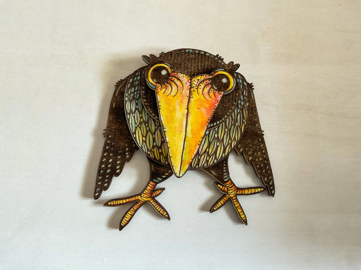 DIY Craft Wooden Wall Decor Raven. Crow Laser Cut File. Instant Download