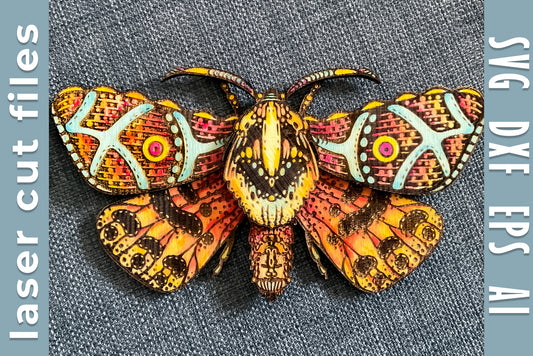 Butterfly DIY Wall Art. Decorative Moth Laser Cut File. Insect Glowforge xTool